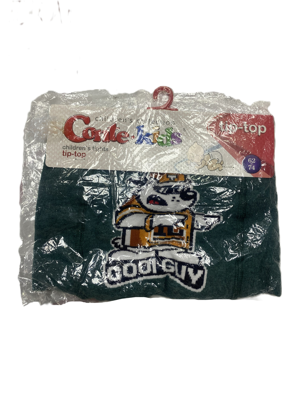 Колготки для мальчика "Conte-Kids" ( произ-ль Беларусь) зеленые с рисунком на рост 62-74 см