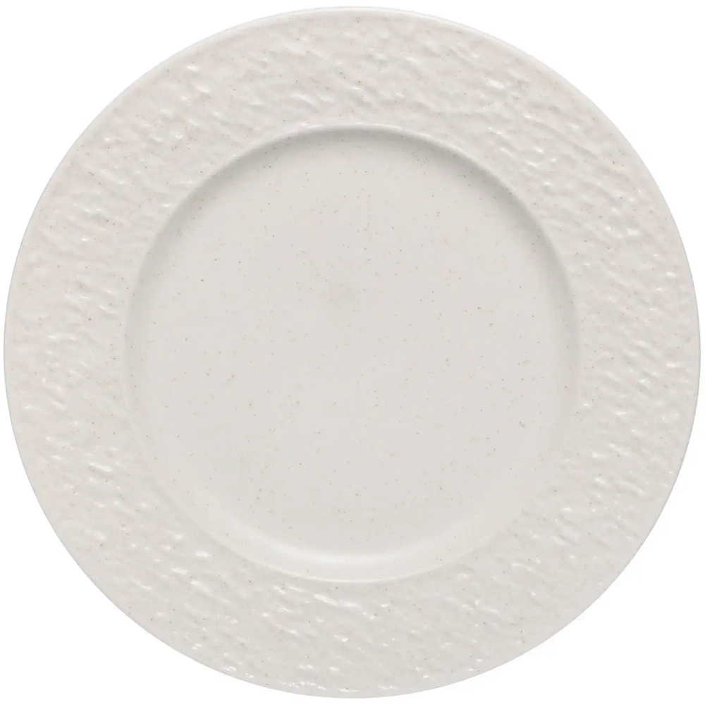 Тарелка керамическая обеденная «Perfetto» 27см фактурный узор, бежевая