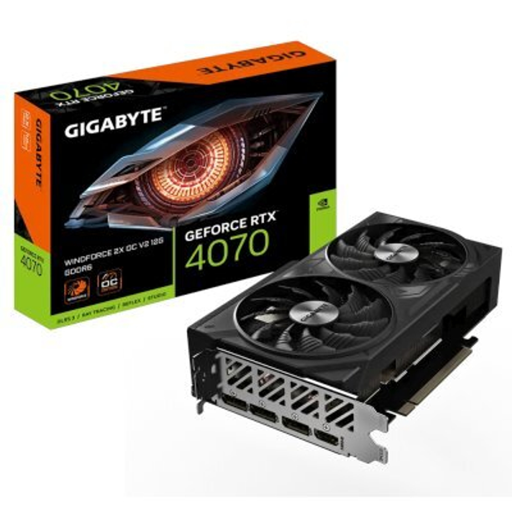 Видеокарта GigaByte nVidia GeForce RTX 4070 12Gb GV-N4070WF2OCV2-12GD