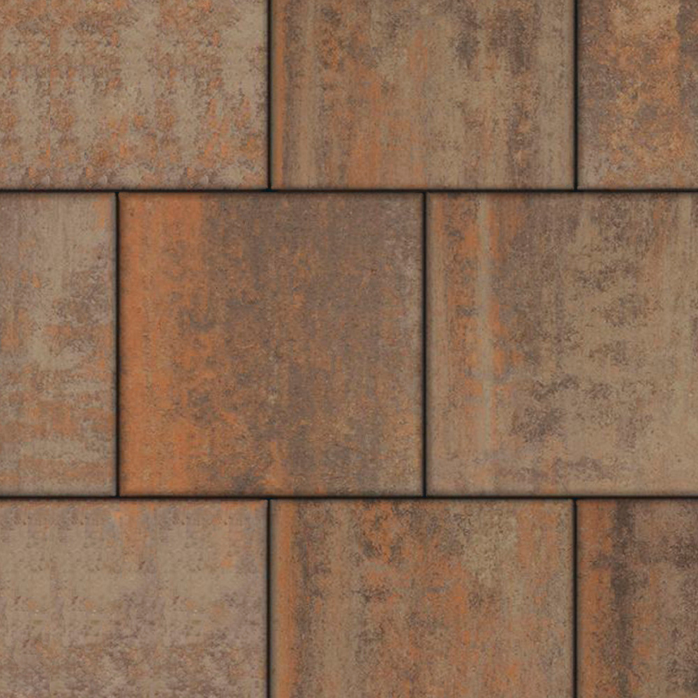 Тротуарная плитка КВАДРАТ 400х400 мм - Листопад гладкий Клен