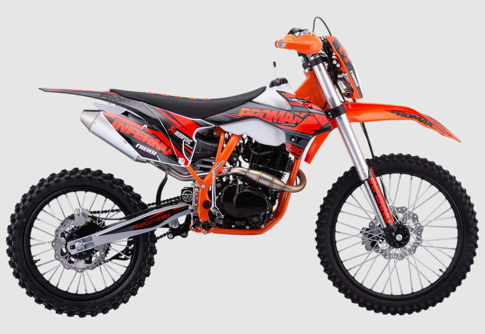 Кроссовый мотоцикл PROMAX INFERNO 380 (4 valves, 6 gears) оранжево-черный