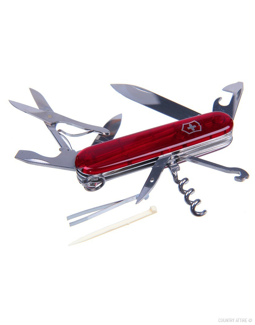 Нож Victorinox Climber красный прозрачный, 1.3703.T