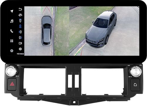 Магнитола для Toyota Land Cruiser Prado 150 2009-2013 (поддержка JBL) - Teyes LUX ONE 360 монитор 12.3" 2K QLED на Android 10, Быстрая, CarPlay, 4G SIM-слот, 4 камеры в комплекте