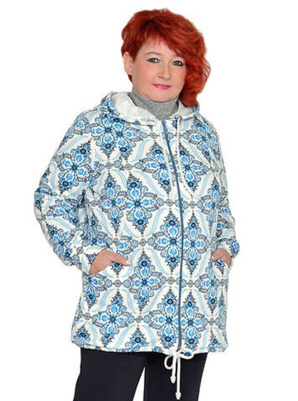 Жакет с капюшоном Милано, голубой принт