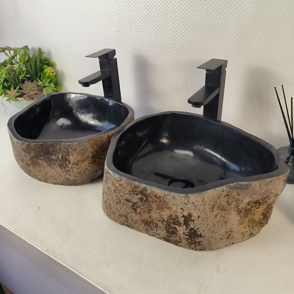Раковина из речного камня ПАРА! RS-65334 40*35*15 0865