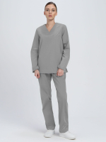 Костюм женский ХАССП-База (тк.ТиСи,120), серый