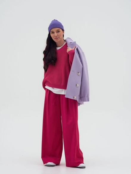 Брюки палаццо (с шерстью)