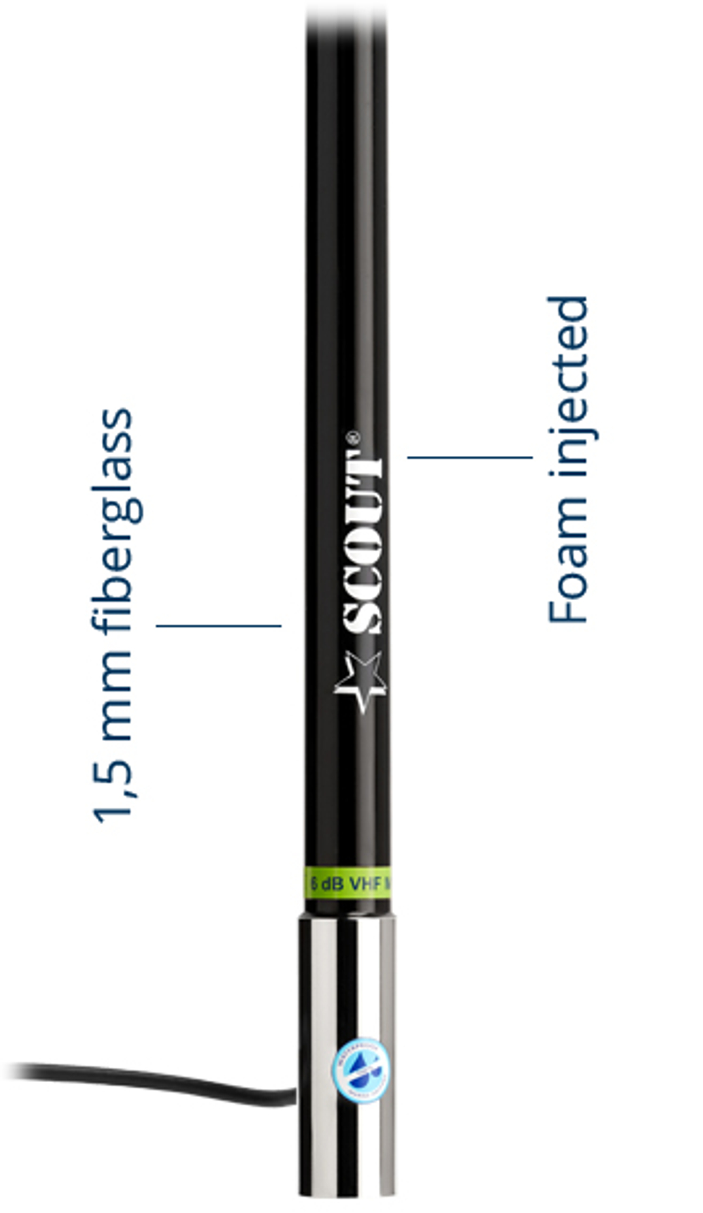 Морская УКВ антенна SCOUT KS-43 Black Edition