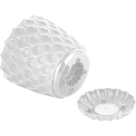 Горшок для цветов пластиковый 0,65л d-11,5см «Wave» с дренажной сеткой и съемным поддоном, белоснежный жасмин