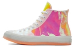 Converse 1970s hi vis irridescent chuck taylor all star chameleon non-slip wear-resistant lightweight high-top canvas shoes for men and women the same style white