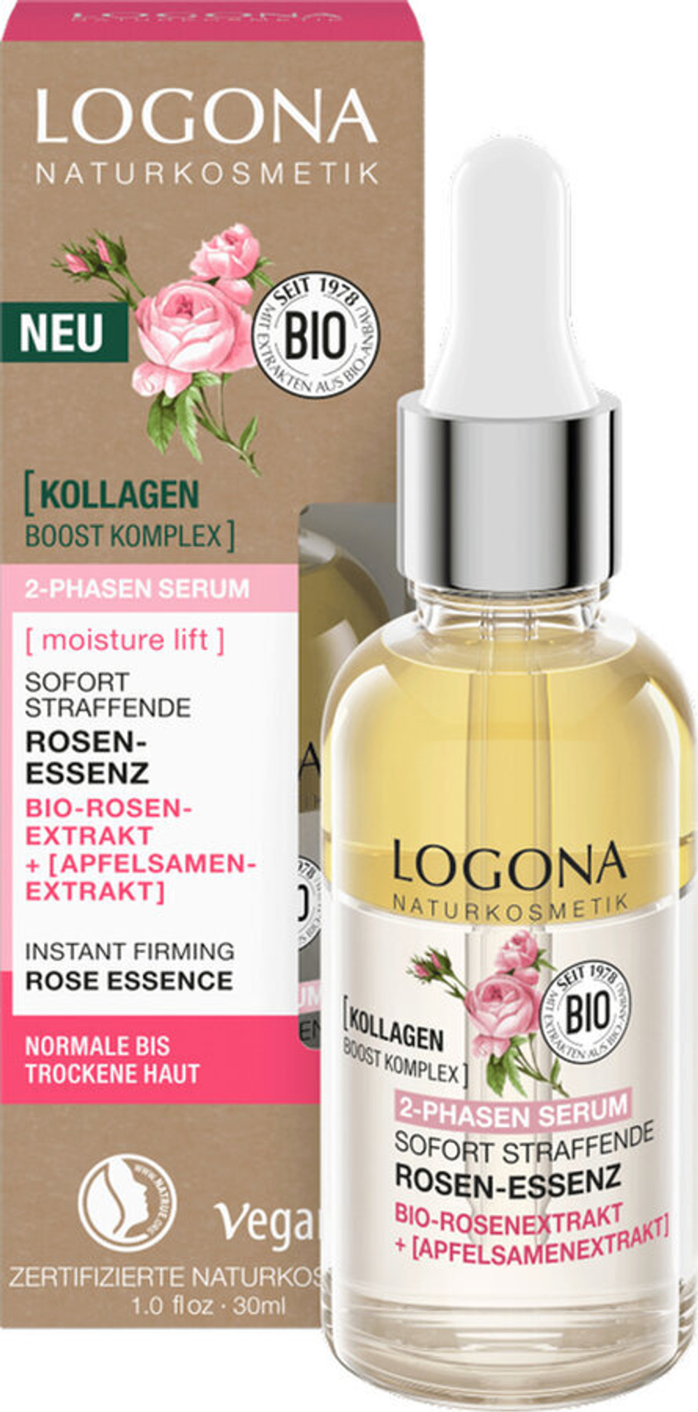 Logona Instant Firming Rose Essence, 30 мл