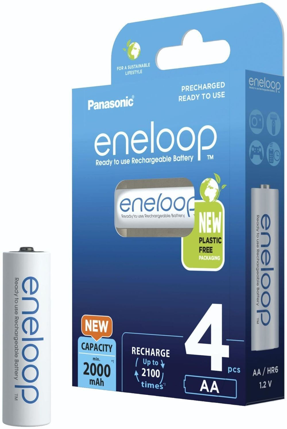 Аккумулятор Panasonic Eneloop BK-3MCDE/4BE 2000 mAh 4шт AA