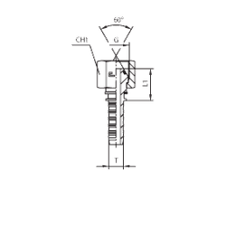 Фитинг DN 38 BSP (Г) 2  (штифтованная гайка) (o-ring)