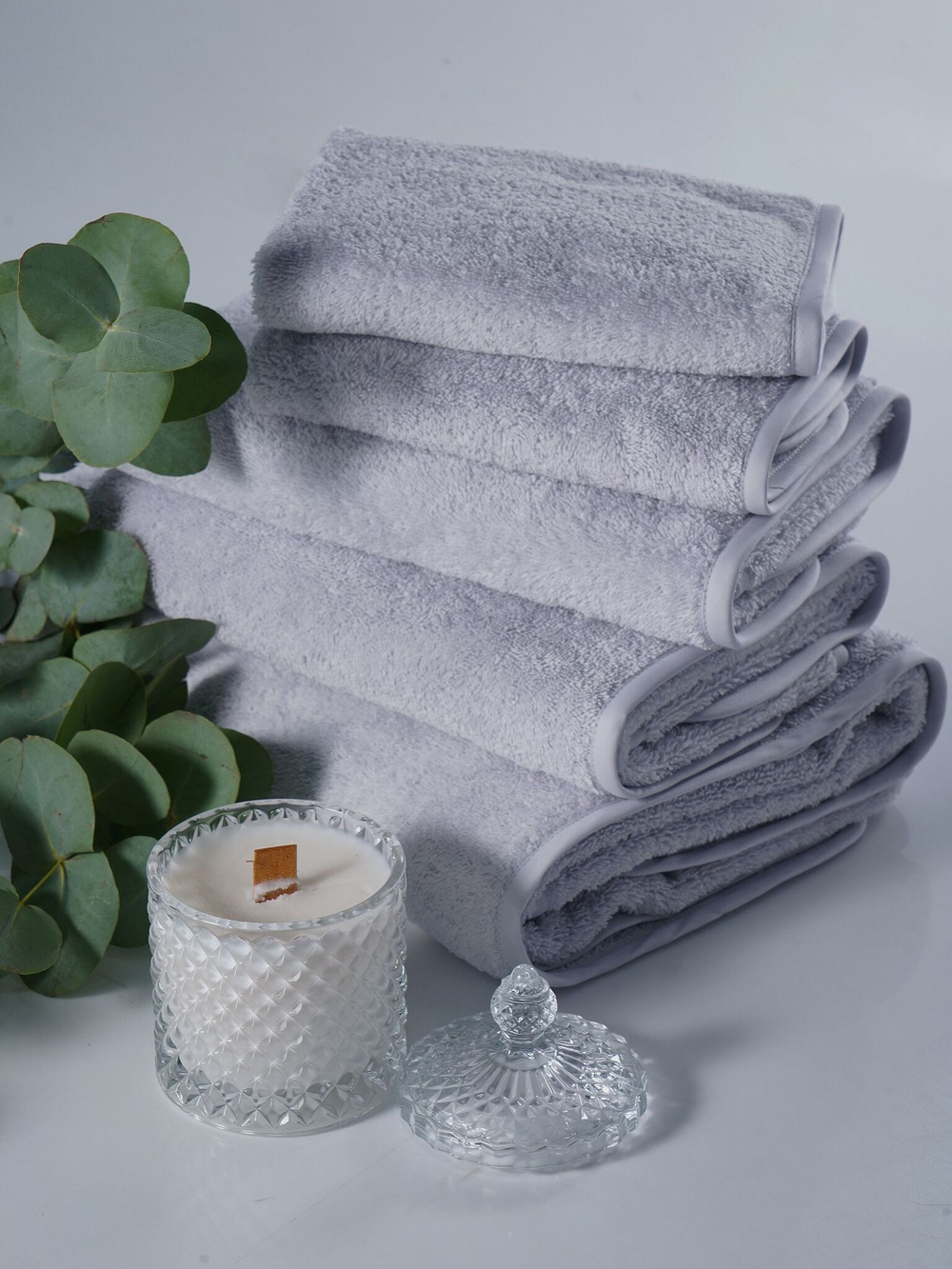 Набор полотенец 5шт Claire Batiste Atelier Ile мягкий сизо-серый