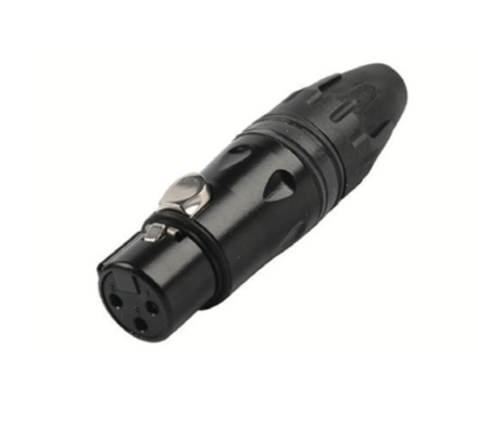 Разъём XLR кабельная розетка мама SC3F-B чёрный 3-pin