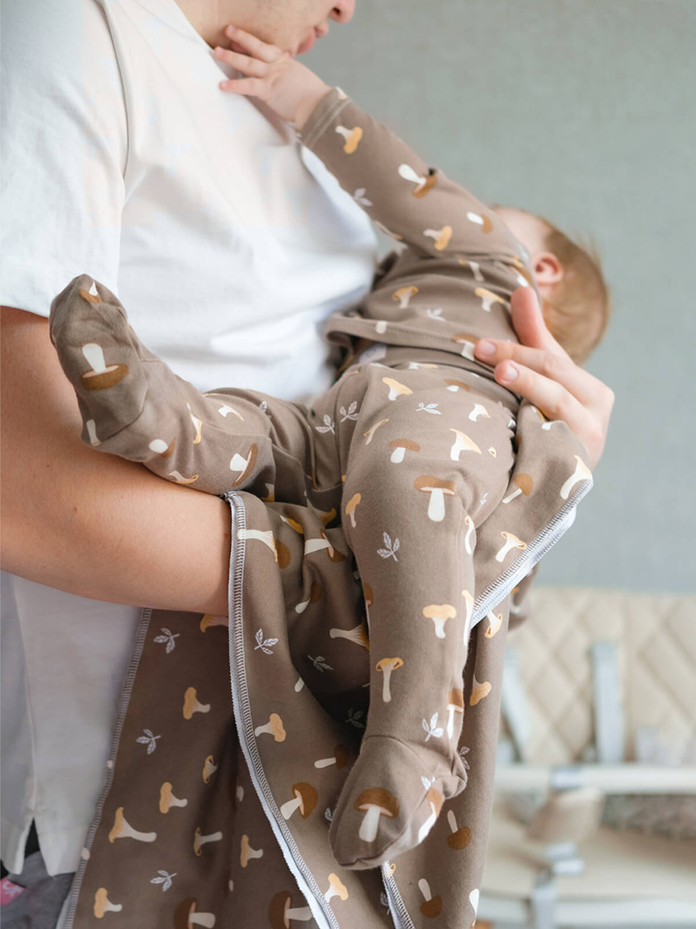 Сет из 2х пелёнок Mjölk Грибочки/Hello Mommy