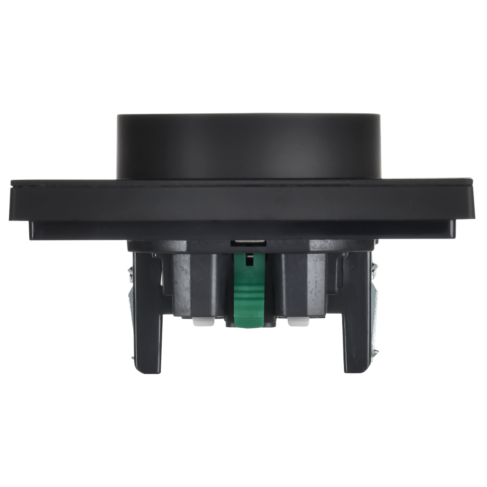 FORTE&PIANO Розетка 2-местная с заземлением с защитными шторками безвинтовое крепление 16А FP123M металл черный IEK