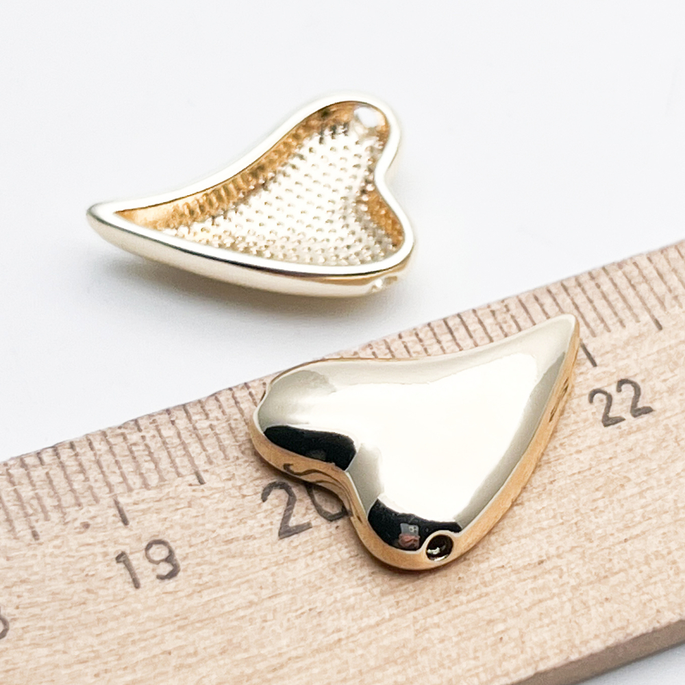 Подвеска Сердце, цвет золото, размер 21*15 мм, цена за 1 шт