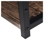 Стол на металлокаркасе BRABIX "LOFT CD-005", 1200х520х1200 мм, 3 полки, цвет морёный дуб, 641221