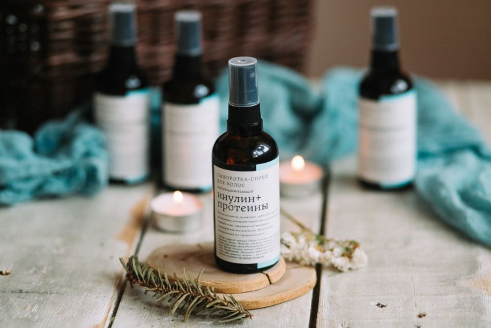 СЫВОРОТКА-СПРЕЙ ДЛЯ ВОЛОС "ИНУЛИН + ПРОТЕИНЫ" 100мл (Краснополянская косметика)