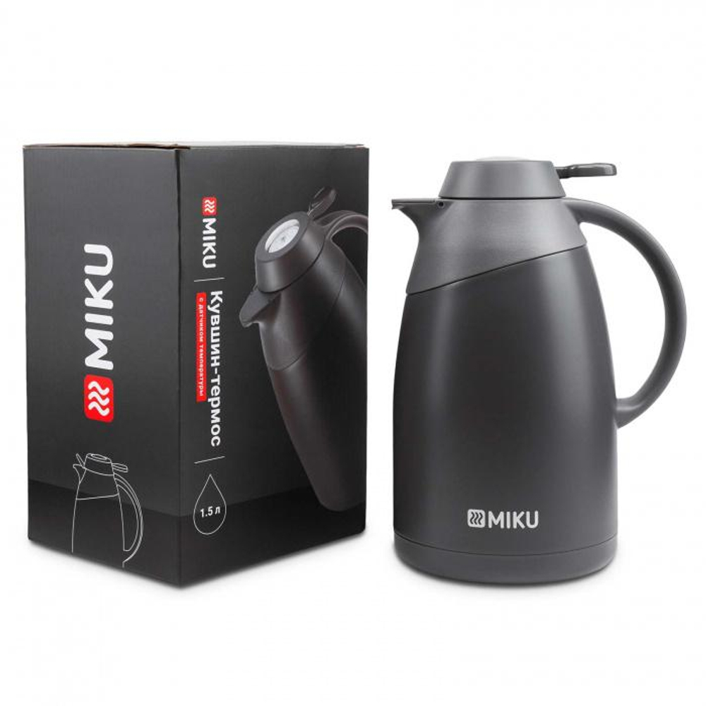 Кувшин-термос с термометром MIKU (1,5 л)