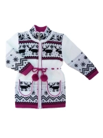 Кардиган вязаный на молнии для девочки