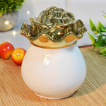 Баночка для сладостей 650мл "Роза" белая LR 12073