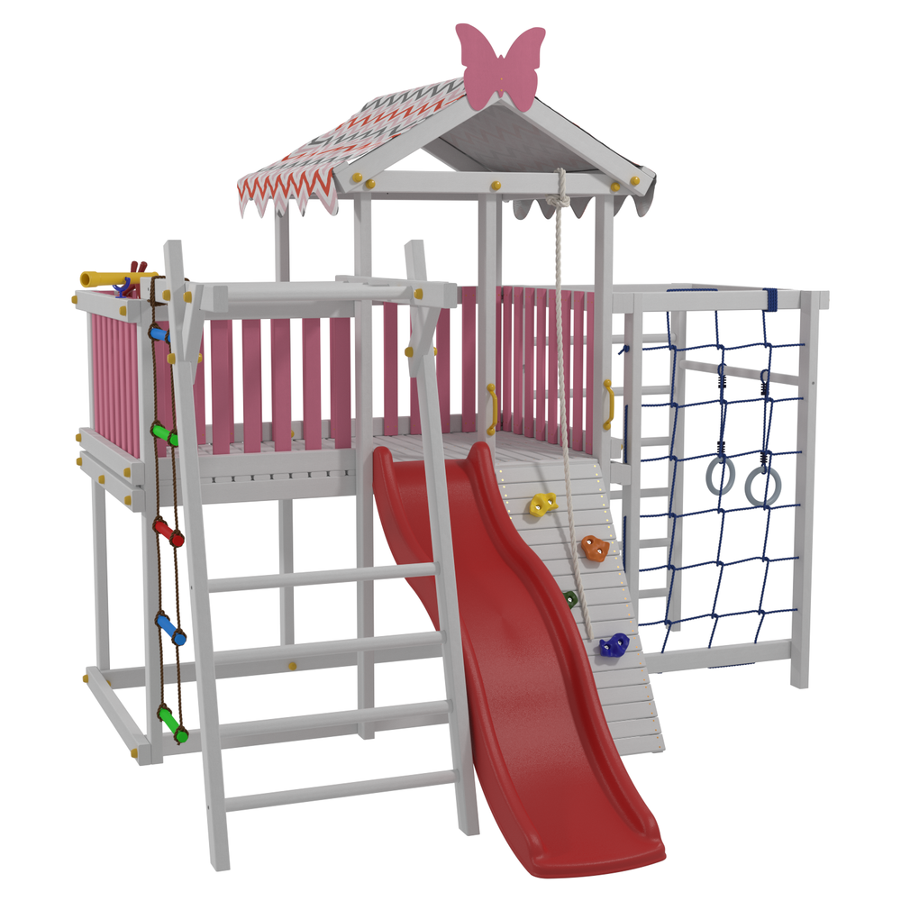 Детский домашний игровой комплекс чердак ДК2Р Розовый