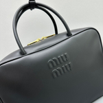 Miu Miu Leather Top Handle Bag 24 cm
