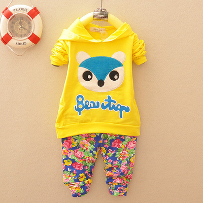 Комплект из брюк с цветочным принтом и худи с аппликацией