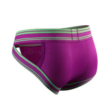 Мужские трусы брифы фиолетовые с вырезами по бокам JOCKMAIL JM2024-5