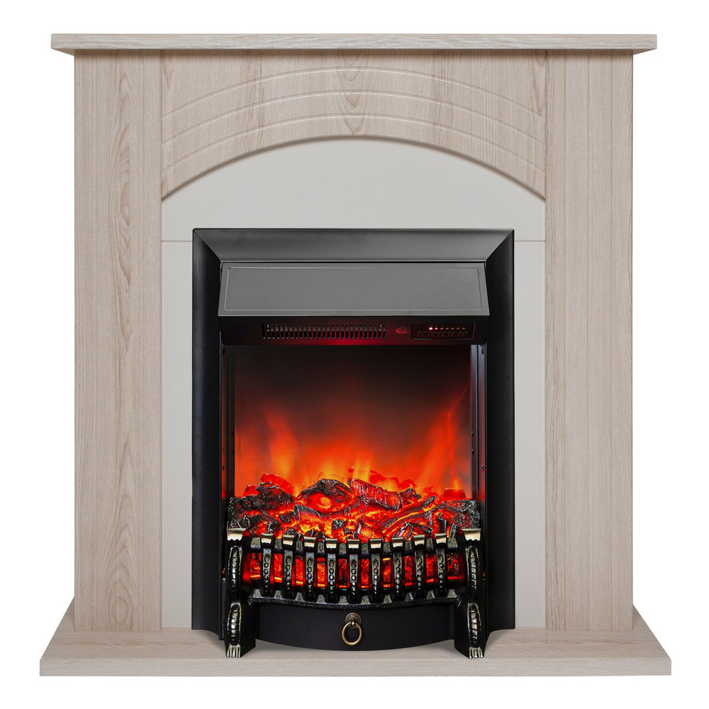 Электрокамин RealFlame Hanna STD LO светлый дуб с очагом Fobos Lux Black RC