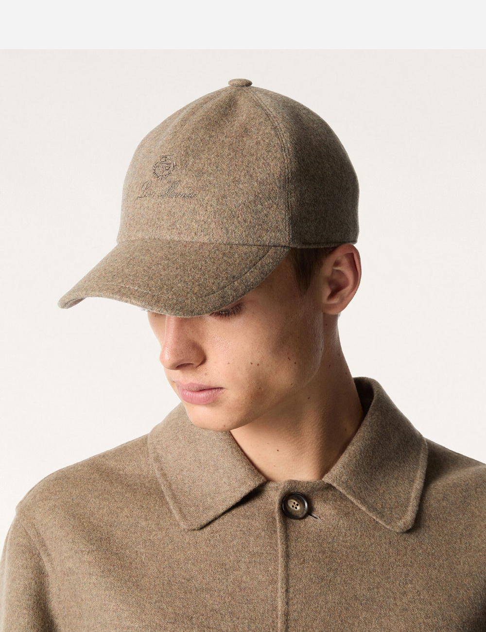 Бейсболка Loro Piana Baseball Cap Cashmere Storm "Licorice Root Melange"