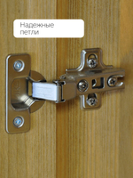 Шкаф витрина, 40х32х186, Бритта, сервант для посуды, с ящиком, однодверная, из массива дерева, бейц, Dipriz