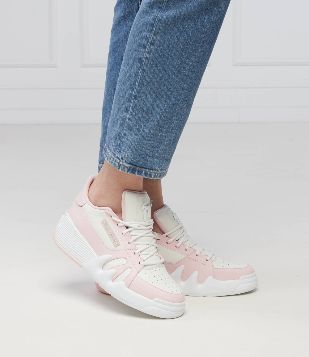 кожаные кроссовки Giuseppe Zanotti - пудро-розовый(RS10008)
