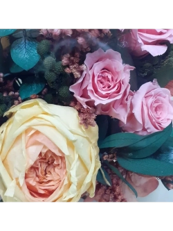 натуральные цветы в стекле, вакуум