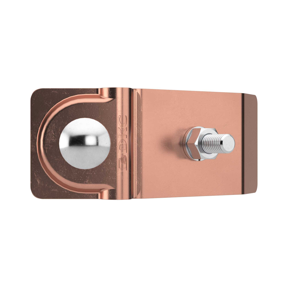 Держатель прутка на водостоке с болтом, медь