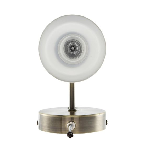 8100/1W COMFI LN25 74 бронза/белый металл/стекло Бра Е14 1*40W 220V MAVE