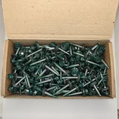 Саморез кровельный 4.8х35 6005 (Зелёный мох) 1кг