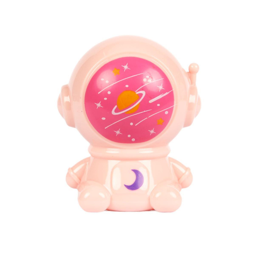 Точилка "Космонавт" с контейнером, 1 отверстие, 4 вида микс , С-40447