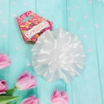 Бант для волос детский 1шт «Кокетка - Magic Girls Atlas», цвет белый, d-8.5см