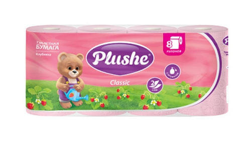 ТУАЛЕТНАЯ БУМАГА ПЛЮШЕ 2 СЛ. 8 РУЛ.\8 УП.