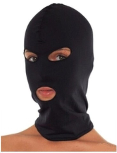 Маска "Бандитка" с прорезями для глаз и рта. (Цвет: черный)
