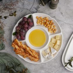 Менажница d 31 см 5 отделений белая фарфор P.L. Proff Cuisine [3]