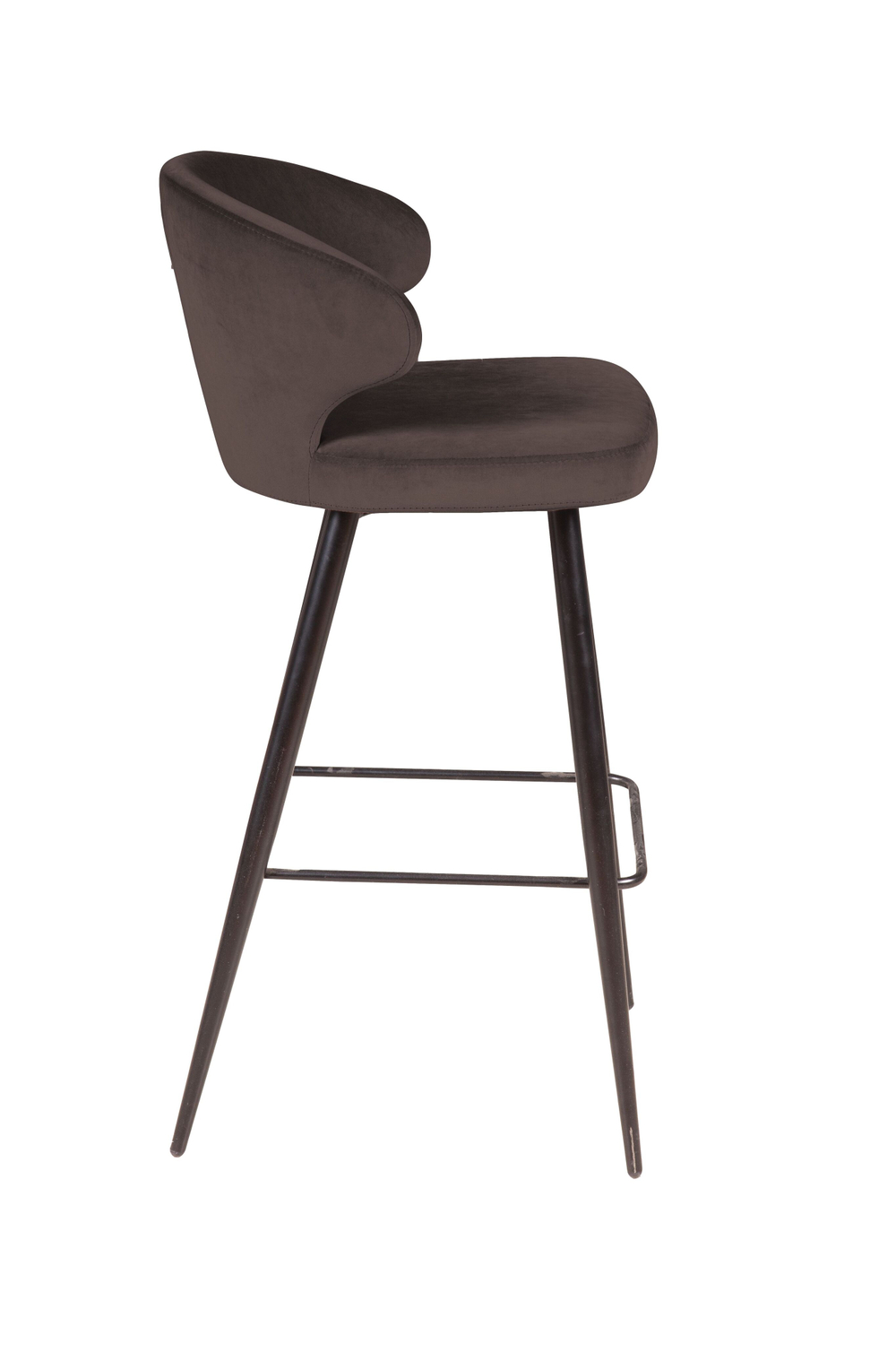 Стул барный Richard, бархат коричневый 12
