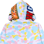 A Bathing Ape Bathing Ape Multi Camo Sweatshirts Cotton Long Sleeved Moderate No Fleece Lined Regular Edition Zip Closure 1m20 115 005 белый