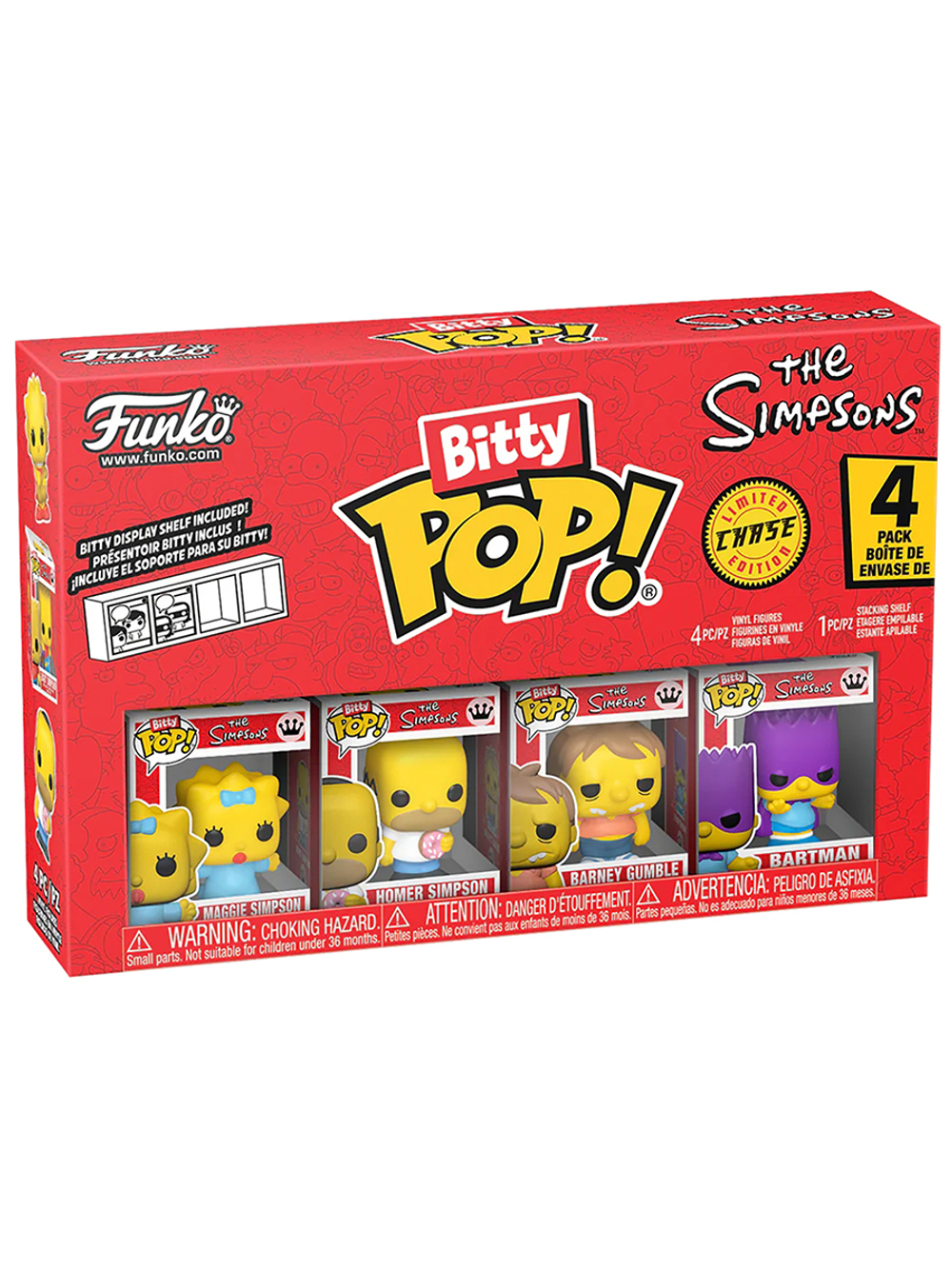 Фигурка Funko Bitty POP! Simpsons Maggie+Homer+Barney+Сhase (1 of 4) 4PK 85709