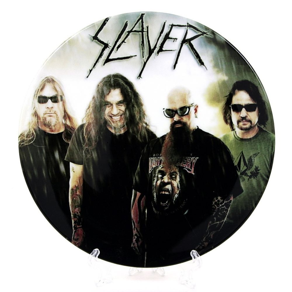 Тарелка Slayer ( группа под дождём )