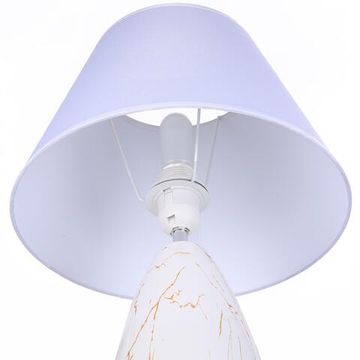 8218/1T CLASSI (В 2-Х КОРОБКАХ) LN25 379 белый, керамика/текстиль Настольная лампа Е27 1*60W 220V SHARLIN