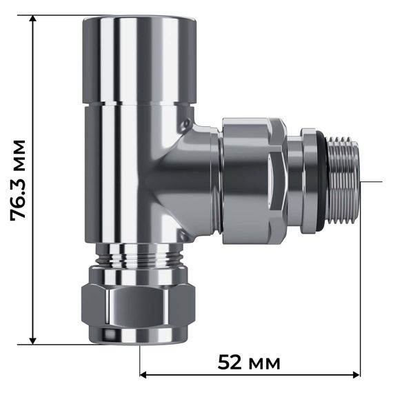 Набор термостатический угловой Royal Thermo Design Pro 15мм М30х1,5 (Хром) купить в Москве и Московской области по низкой цене с доставкой по России — (5) Набор термостатический угловой Royal Thermo Design Pro 15мм М30х1,5 (Хром) — (5)